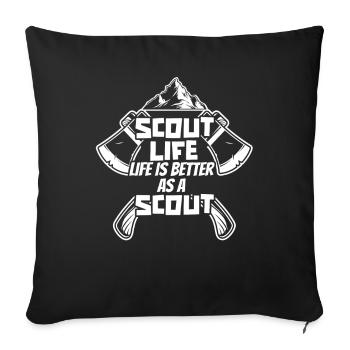 Éclaireur - Housse de coussin décorative 45 x 45 cm - noir - Devant