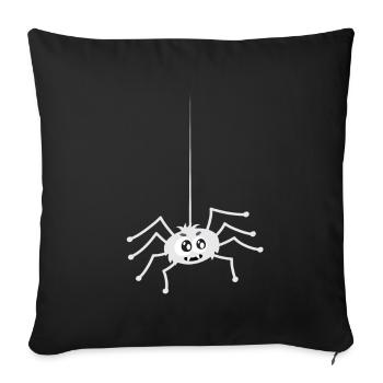 Cute spider spider tarantula - Sofa pillowcase 17,3'' x 17,3'' (45 x 45 cm) - black - Front