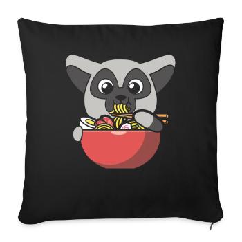 Lemur - Sofa pillowcase 17,3'' x 17,3'' (45 x 45 cm) - black - Front