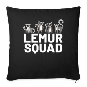 Lemur - Sofa pillowcase 17,3'' x 17,3'' (45 x 45 cm) - black - Front