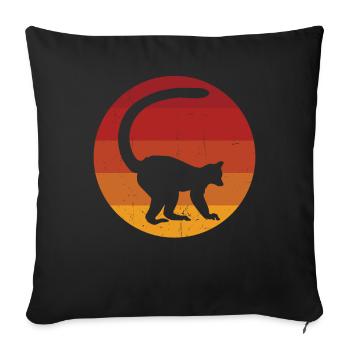 Lemur - Sofa pillowcase 17,3'' x 17,3'' (45 x 45 cm) - black - Front