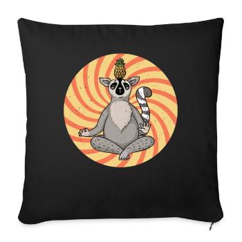 Lemur - Sofa pillowcase 17,3'' x 17,3'' (45 x 45 cm) - black - Front
