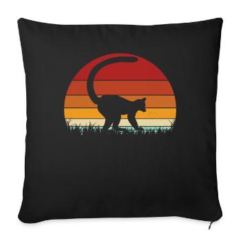 Lemur - Sofa pillowcase 17,3'' x 17,3'' (45 x 45 cm) - black - Front