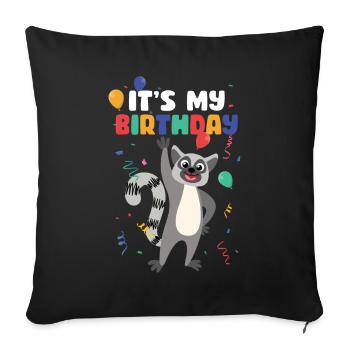 Lemur - Sofa pillowcase 17,3'' x 17,3'' (45 x 45 cm) - black - Front