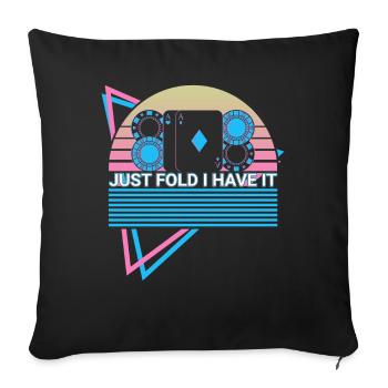 Poker Player Retro - Sofa pillowcase 17,3'' x 17,3'' (45 x 45 cm) - black - Front