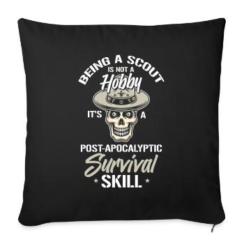 Boy Scout Skill - Sofa pillowcase 17,3'' x 17,3'' (45 x 45 cm) - black - Front