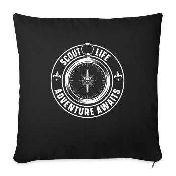 Boy Scout Life - Sofa pillowcase 17,3'' x 17,3'' (45 x 45 cm) - black - Front