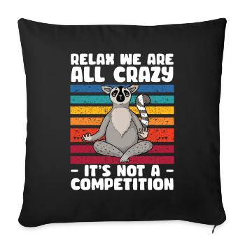 Lemur - Sofa pillowcase 17,3'' x 17,3'' (45 x 45 cm) - black - Front