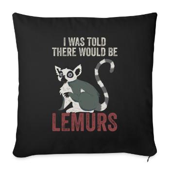 Lemur - Sofa pillowcase 17,3'' x 17,3'' (45 x 45 cm) - black - Front