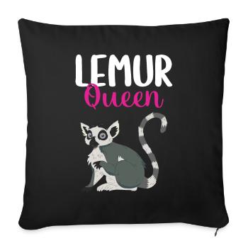 Lemur - Sofa pillowcase 17,3'' x 17,3'' (45 x 45 cm) - black - Front