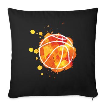 Joueur de basket-ball Basket-ball - Housse de coussin décorative 45 x 45 cm - noir - Devant