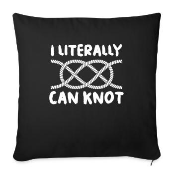 Boy Scout Funny I Literally Can Knot - Sofa pillowcase 17,3'' x 17,3'' (45 x 45 cm) - black - Front