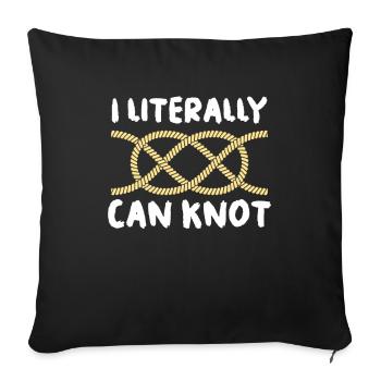Boy Scout Funny I Literally Can Knot - Sofa pillowcase 17,3'' x 17,3'' (45 x 45 cm) - black - Front