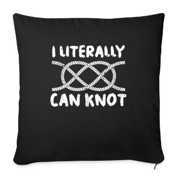 Boy Scout Funny I Literally Can Knot - Sofa pillowcase 17,3'' x 17,3'' (45 x 45 cm) - black - Front