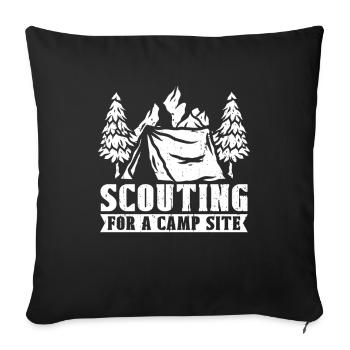 Boy Scout Funny - Sofa pillowcase 17,3'' x 17,3'' (45 x 45 cm) - black - Front