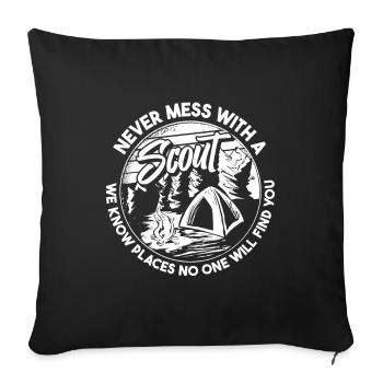 Éclaireur - Housse de coussin décorative 45 x 45 cm - noir - Devant