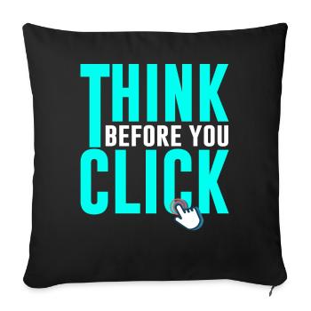 Cybersécurité, Piratage, Informatique - Housse de coussin décorative 45 x 45 cm - noir - Devant