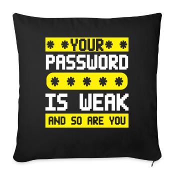 Cybersicherheit Hacking IT - Sofakissenbezug 45 x 45 cm - Schwarz - Vorne