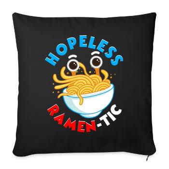 Monstre spaghetti volant FSM Pastafarian - Housse de coussin décorative 45 x 45 cm - noir - Devant