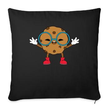 Nerd Biscuit - Sofa pillowcase 17,3'' x 17,3'' (45 x 45 cm) - black - Front