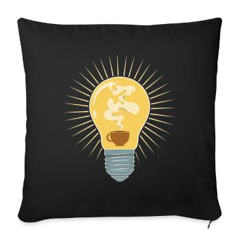 Coffee Enlightenment - Sofa pillowcase 17,3'' x 17,3'' (45 x 45 cm) - black - Front