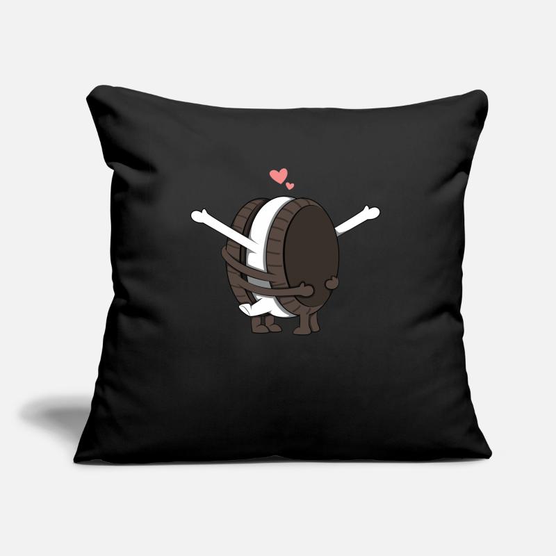 Amour de couple de biscuits Housse de coussin décorative 45 x 45 cm