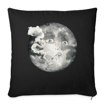 Whimsigoth Aesthetics Soft Grunge Emo Goth Smoking - Sofa pillowcase 17,3'' x 17,3'' (45 x 45 cm) - black - Front