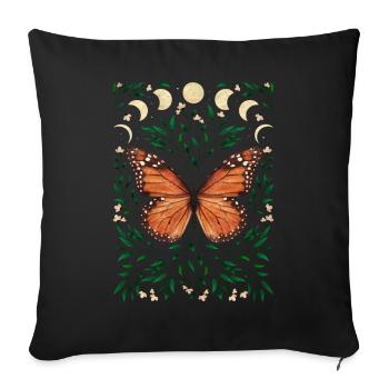 Witchy Cottagecore Whimsigoth Heavenly Smette - Sofa pillowcase 17,3'' x 17,3'' (45 x 45 cm) - black - Front