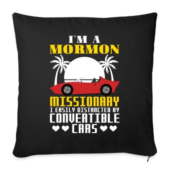 LDS - Sofa pillowcase 17,3'' x 17,3'' (45 x 45 cm) - black - Front