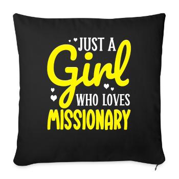 Mormon LDS - Sofa pillowcase 17,3'' x 17,3'' (45 x 45 cm) - black - Front