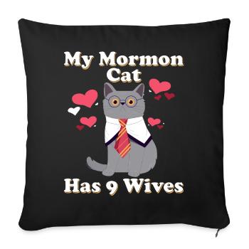 Mormon LDS Missionary - Sofa pillowcase 17,3'' x 17,3'' (45 x 45 cm) - black - Front
