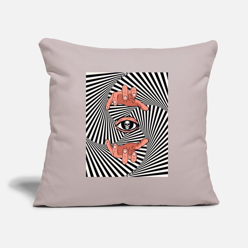 Weirdcore Aesthetic Optical Illusion Skull Sofa pillowcase 17,3'' x 17,3'' (45 x 45 cm)
