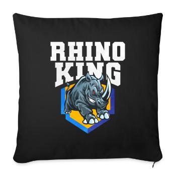 Rhinoceros - Sofa pillowcase 17,3'' x 17,3'' (45 x 45 cm) - black - Front