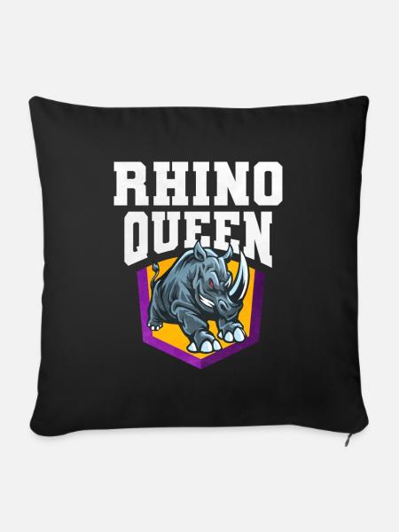 Nashorn - Sofakissenbezug 45 x 45 cm - Schwarz