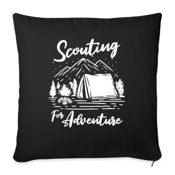 Pfadfinder Abenteuer - Sofakissenbezug 45 x 45 cm - Schwarz - Vorne