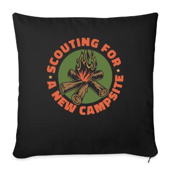 Pfadfinder Feuer - Sofakissenbezug 45 x 45 cm - Schwarz - Vorne