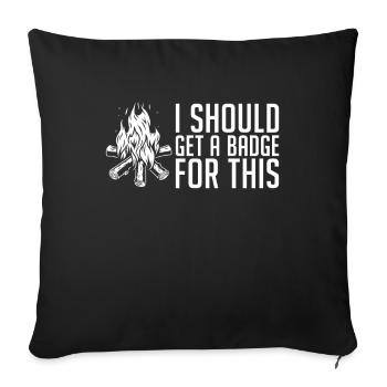Éclaireur - Housse de coussin décorative 45 x 45 cm - noir - Devant