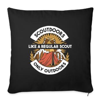 Boy Scouts Outside - Sofa pillowcase 17,3'' x 17,3'' (45 x 45 cm) - black - Front