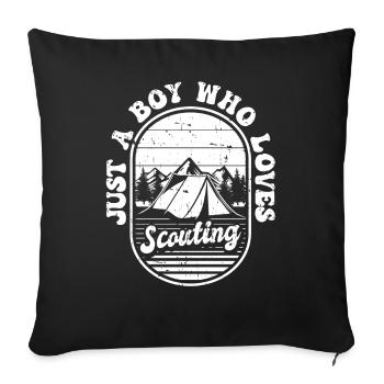 Éclaireur - Housse de coussin décorative 45 x 45 cm - noir - Devant