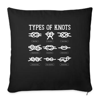 Pathfinder Node Types Of Knots - Sofa pillowcase 17,3'' x 17,3'' (45 x 45 cm) - black - Front