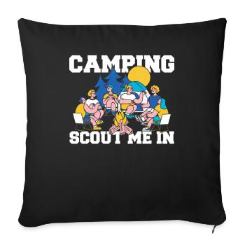 Boy Scout drôle - Housse de coussin décorative 45 x 45 cm - noir - Devant