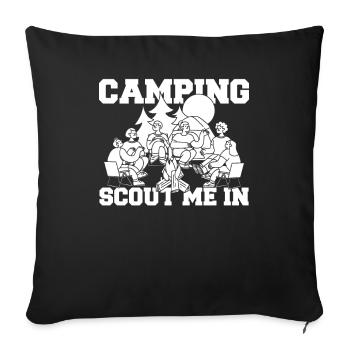 Boy Scout drôle - Housse de coussin décorative 45 x 45 cm - noir - Devant