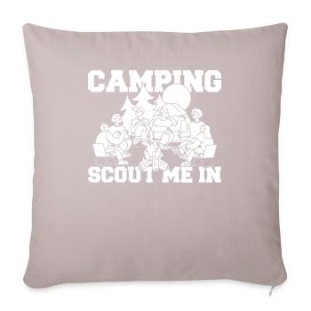 Boy Scout drôle - Housse de coussin décorative 45 x 45 cm - taupe clair - Devant