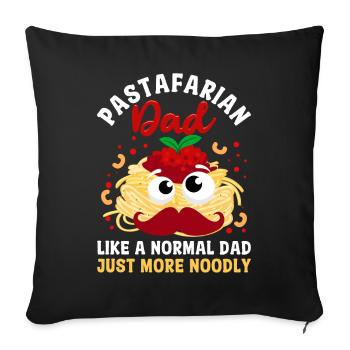 Flying Spaghetti Monster FSM - Sofa pillowcase 17,3'' x 17,3'' (45 x 45 cm) - black - Front