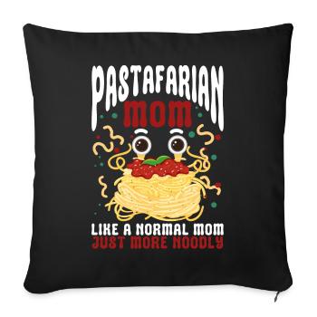 Fliegendes Spaghettimonster FSM - Sofakissenbezug 45 x 45 cm - Schwarz - Vorne
