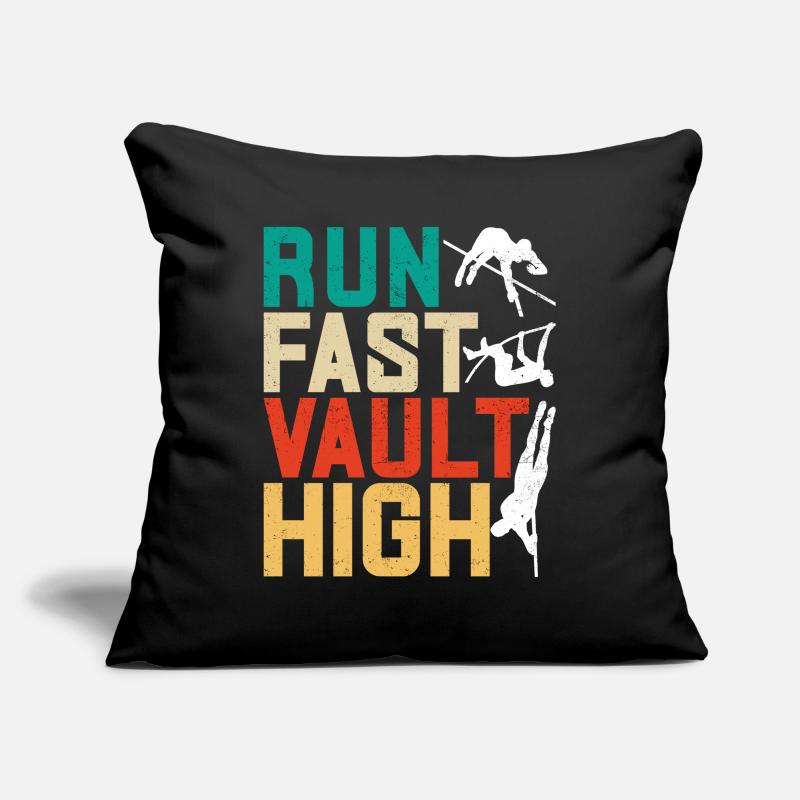 Saut à la perche Saut à la perche Housse de coussin décorative 45 x 45 cm
