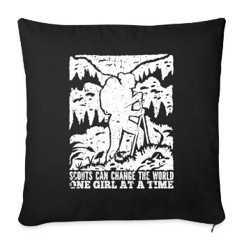 Boy Scout Girl - Sofa pillowcase 17,3'' x 17,3'' (45 x 45 cm) - black - Front