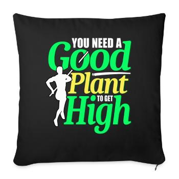 Pole vault Pole vaulter - Sofa pillowcase 17,3'' x 17,3'' (45 x 45 cm) - black - Front