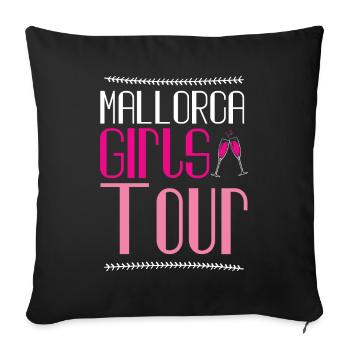 Majorque Girls Tour - Housse de coussin décorative 45 x 45 cm - noir - Devant