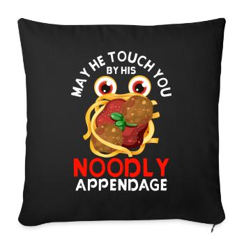 Flying Spaghetti Monster Pastafarian - Sofa pillowcase 17,3'' x 17,3'' (45 x 45 cm) - black - Front